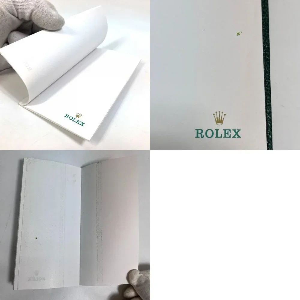 ROLEX logo Notebook notebook stationery Notebook Leather Green
